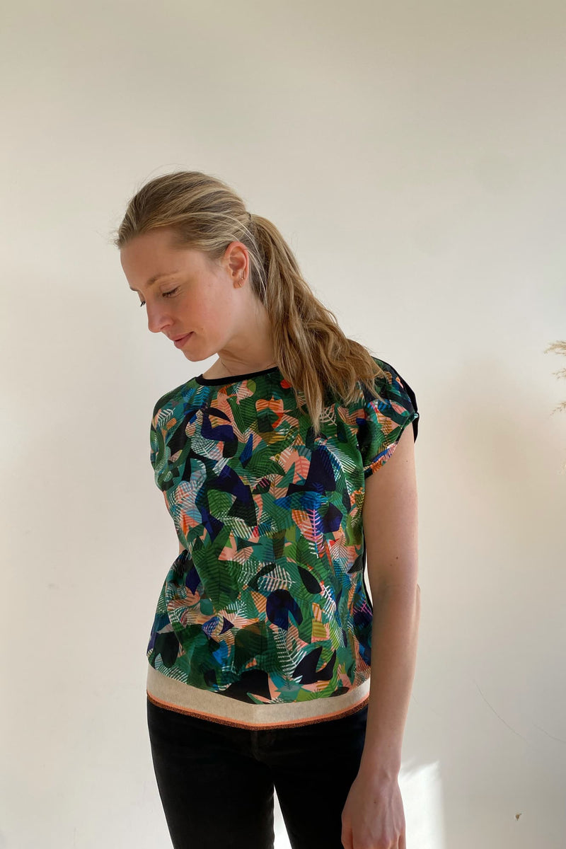 Juliet Floral Blouse Green, Tops & T-shirts